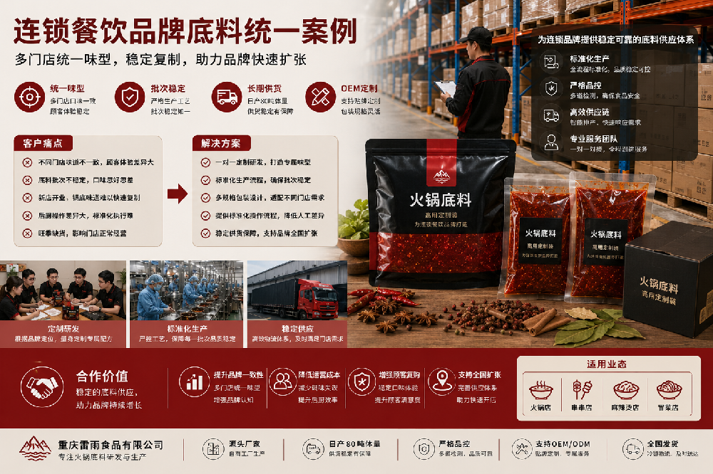 连锁餐饮品牌底料统一案例